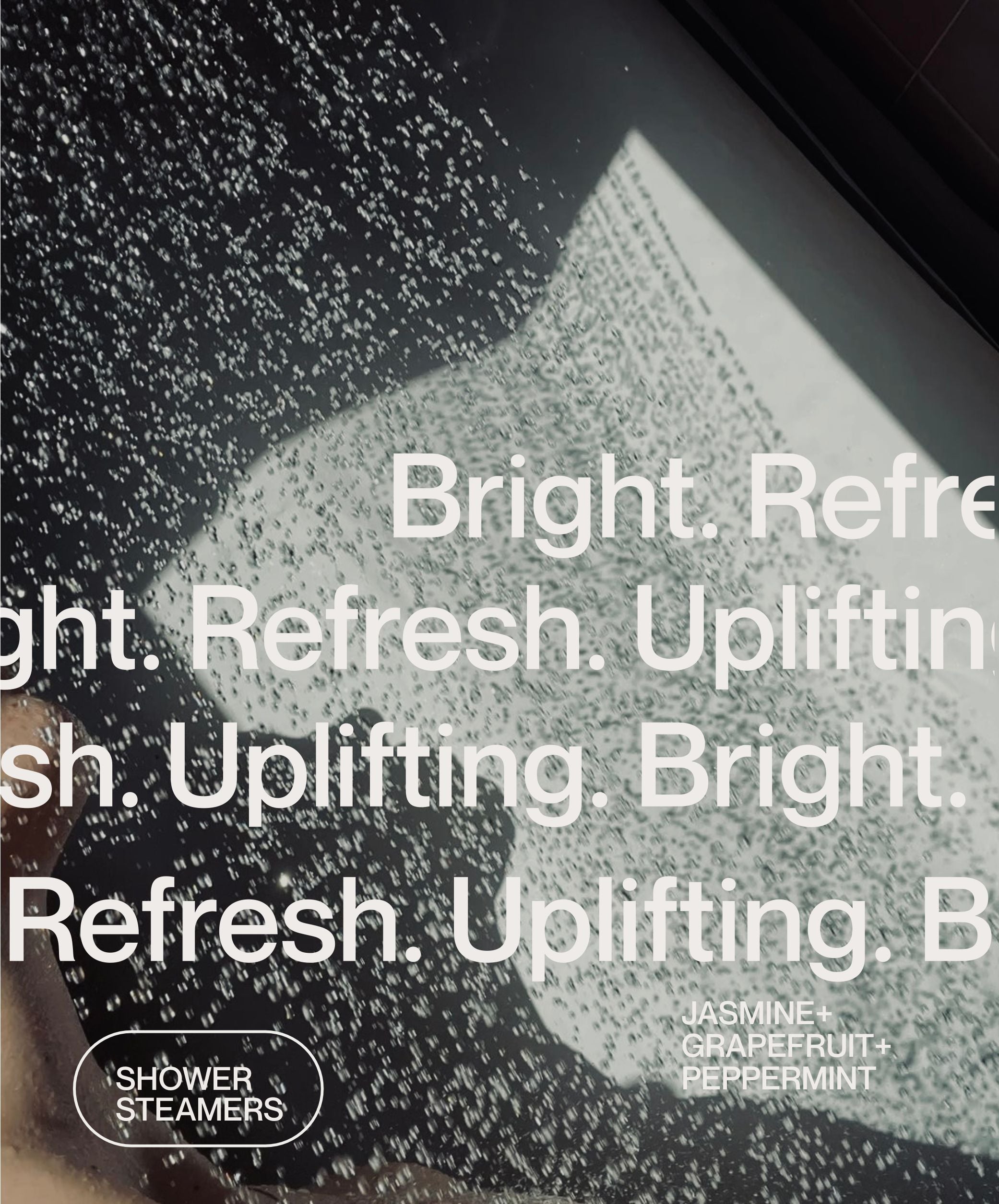 Contemporary wellness image inspired by grounding aromatherapy shower steamers  rituals