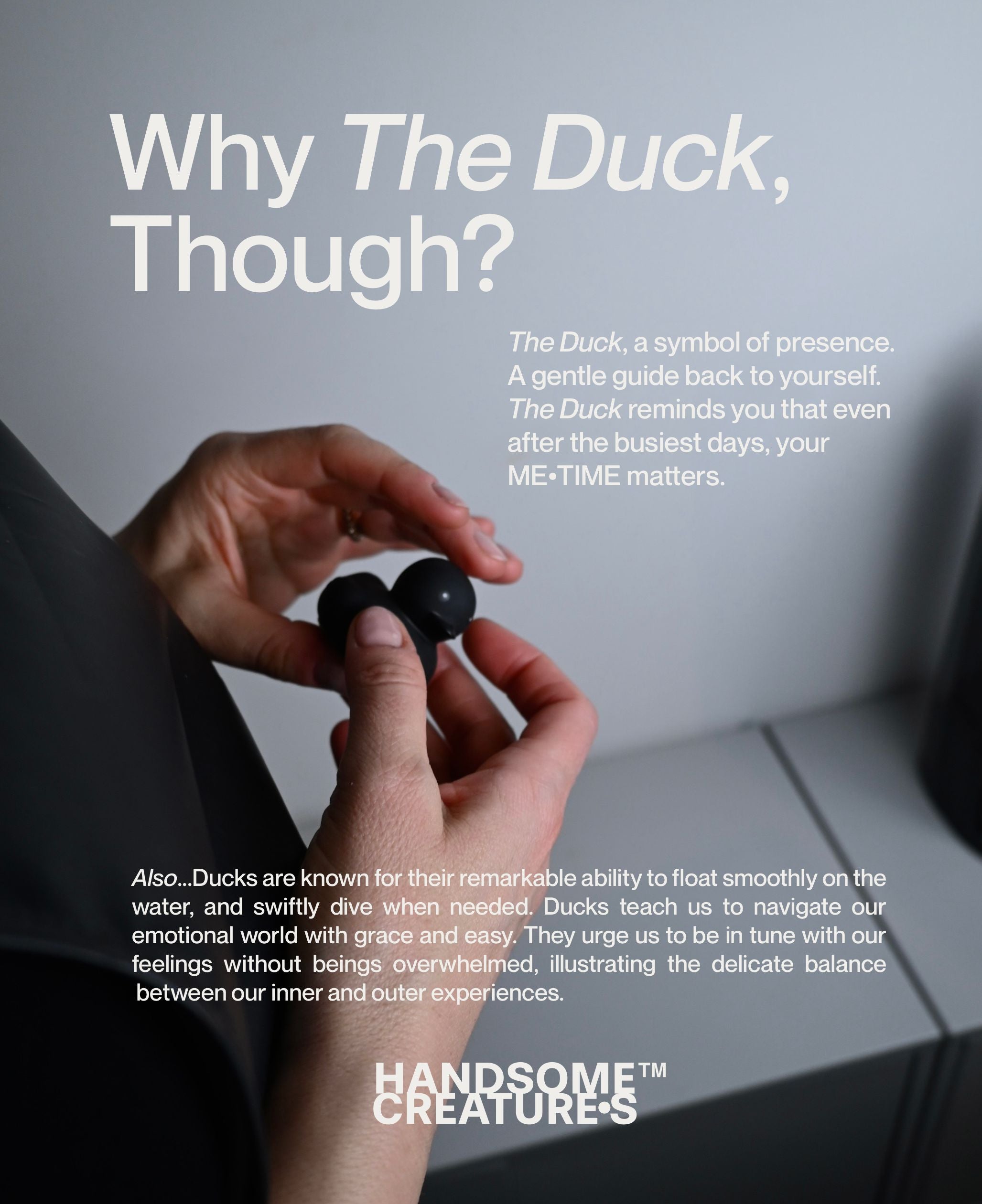 Modern editorial lifestyle image featuring the iconic rubber duck
